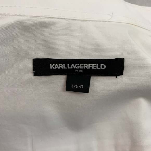 KARL LAGERFELD Size L White Cotton Zip Up Kilts & Skirts - Picture 6 of 6